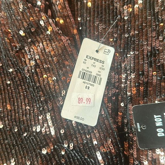 Express High Waisted Sequin Wide Leg Pants NWT - Picture 8 of 14